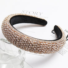 Load image into Gallery viewer, Baroque Full Crystal Hair Bands For Women Lady Luxury Shiny Padded Diamond Headband Hair Hoop Fashion Hair Accessories