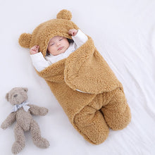 Load image into Gallery viewer, Baby Sleeping Bag Ultra-Soft Fluffy Fleece Newborn Receiving Blanket Infant Boys Girls ClothesSleeping Nursery Wrap Swaddle