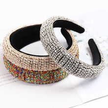 Load image into Gallery viewer, Baroque Full Crystal Hair Bands For Women Lady Luxury Shiny Padded Diamond Headband Hair Hoop Fashion Hair Accessories