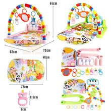 Load image into Gallery viewer, Baby Gym Tapis Puzzles Mat Educational Rack Toys Baby Music Play Mat With Piano Keyboard Infant Fitness Carpet Gift For Kids