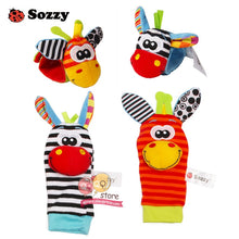 Load image into Gallery viewer, Sozzy Baby Rattles Soft Plush Toys 4 piece
