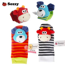 Load image into Gallery viewer, Sozzy Baby Rattles Soft Plush Toys 4 piece