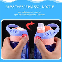Load image into Gallery viewer, 480ml Kids Water Bottle with Straw Lid And Handle