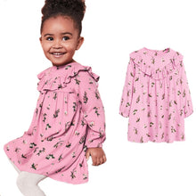 Load image into Gallery viewer, V-TREE Cute Baby Girl Dresses Floral Printed Toddler Kid Long-sleeved Dress Children Clothing