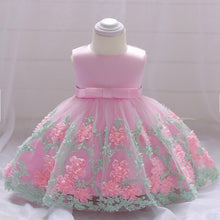 Load image into Gallery viewer, Girls Dresses baby flower lace dress female baby hundred days wedding princess dress Lining cotton baby girl clothes