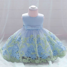 Load image into Gallery viewer, Girls Dresses baby flower lace dress female baby hundred days wedding princess dress Lining cotton baby girl clothes