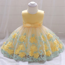 Load image into Gallery viewer, Girls Dresses baby flower lace dress female baby hundred days wedding princess dress Lining cotton baby girl clothes