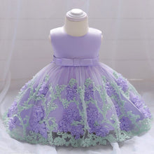 Load image into Gallery viewer, Girls Dresses baby flower lace dress female baby hundred days wedding princess dress Lining cotton baby girl clothes