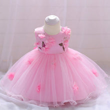 Load image into Gallery viewer, Girls Dresses baby flower lace dress female baby hundred days wedding princess dress Lining cotton baby girl clothes