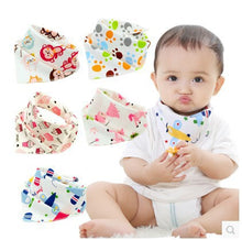 Load image into Gallery viewer, Baby Drooling Towel Baby Triangle Towel Double Layer According To The Buckle Newborn Child Headscarf Bib Scarf Spring And Summer Four Seasons
