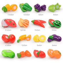 Load image into Gallery viewer, 37pcs/lot Children Pretend Role Play House Toy Cutting Fruit Plastic Vegetables Food Kitchen Baby Classic Kids Educational Toys
