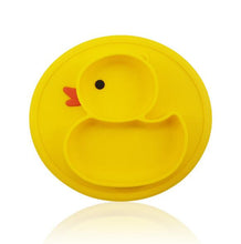 Load image into Gallery viewer, Cute Small Yellow Duck Silicone Happy Baby Kids Anti-drop Suction Table Food Tray Place mat Plate Bowl Mat
