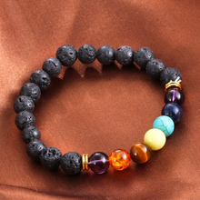 Load image into Gallery viewer, 7 Chakra Beaded Bracelet Men Natural Lava Stone Healing Balance Beads Reiki Buddha Prayer Yoga Diffuser Bracelet Women Jewelry
