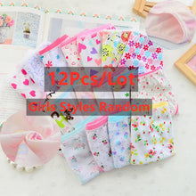 Load image into Gallery viewer, 12Pc/Lot  Baby Girls Underwear Cotton Panties Kids Short Briefs Children Underpants 2-12Y
