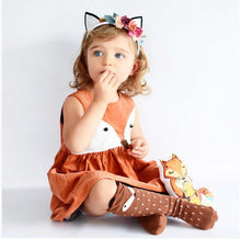 Load image into Gallery viewer, 1-5Years old Casual Baby Girls Clothes. Cute Toddler Kids Fox Dress. Summer Sleeveless Party Dress Children Cotton Clothing
