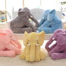 Load image into Gallery viewer, 40CM 60CM 5 Colors Long Nose Plush Elephant Toy Lumbar Elephant Pillow Baby Appress Doll Bed Cushion Kids Toy Gift For Girl
