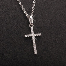 Load image into Gallery viewer, Fashion Female Cross Pendants Gold Black Color Crystal Jesus Cross Pendant Necklace Jewelry For Men/Women Wholesale
