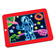 Load image into Gallery viewer, 3D Magic Drawing Pad Luminous Light Drawing Board Graffiti Doodle Tablet Magic Draw with Light Kids Painting Fun Educational Toy
