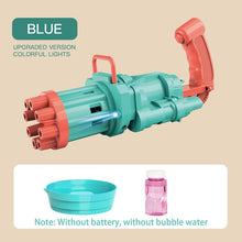 Load image into Gallery viewer, New Magic dolphin Gatling Bubble Gun Automatic Bubble Machine Gun Soap Bubble Blower Outdoor Kids Child Toy for Kids
