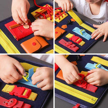 Load image into Gallery viewer, Montessori Busy Board Early Educational Toys Fine Motor Training Self-Care Ability Preschool Children Kids Sensory Education
