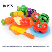 Load image into Gallery viewer, 37pcs/lot Children Pretend Role Play House Toy Cutting Fruit Plastic Vegetables Food Kitchen Baby Classic Kids Educational Toys
