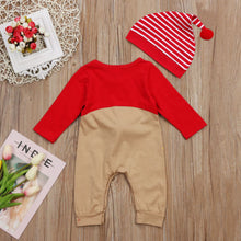 Load image into Gallery viewer, 2Pcs Newborn Baby Boys Girl Christmas Rompers Long Sleeve Deer Romper Jumpsuit Hat Sleepwear Party Costume Baby Clothes
