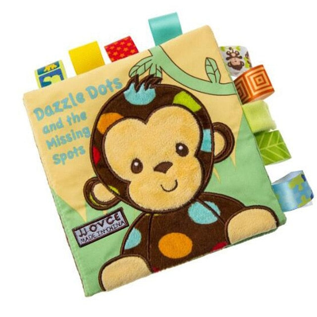 Baby Soft Cloth Book monkey /dog /owl animals style Fabric Book Infant Baby Early Education Cloth Books