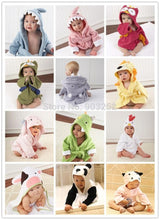 Load image into Gallery viewer, 16 Designs Hooded Animal modeling Baby Bathrobe/Cartoon Baby Spa Towel/Character kids bath robe/infant beach towels
