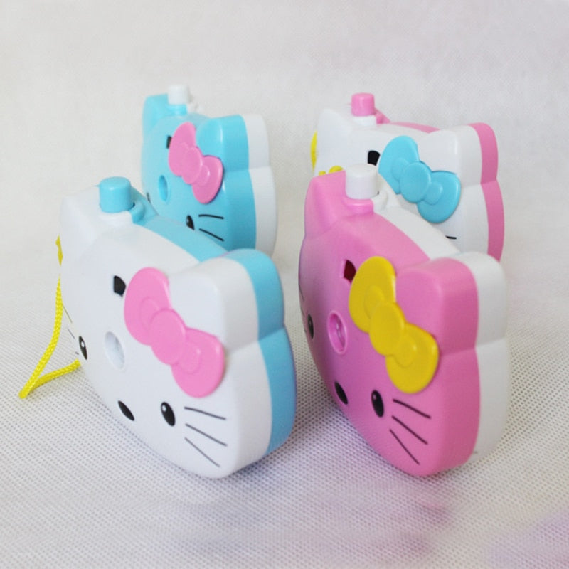 1pcs Cute Hello Kitty Light Projection Children Educational Toys For Kids Projection Cartoon Pattern Camera Children Gift