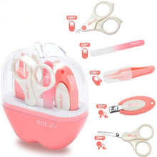 Load image into Gallery viewer, 5 PCS/Set Baby Nail Scissors Set Nail Clippers Trimmer Newborn Baby Nail Clipper Safe Scissors Nail Care Suit Baby Care Product
