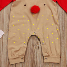 Load image into Gallery viewer, 2Pcs Newborn Baby Boys Girl Christmas Rompers Long Sleeve Deer Romper Jumpsuit Hat Sleepwear Party Costume Baby Clothes
