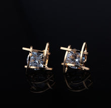 Load image into Gallery viewer, Women&#39;s earrings 2019 Europe and the new jewelry geometric hollow square triangle zircon earrings fashion banquet jewelry
