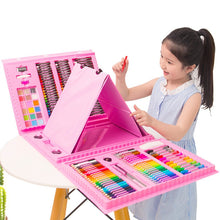 Load image into Gallery viewer, 208-Piece with Easel Children&#39;s Painting Set. Watercolor Pen Brush. Art Learning Supplies Stationery Set
