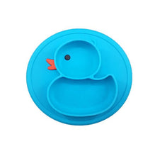 Load image into Gallery viewer, Cute Small Yellow Duck Silicone Happy Baby Kids Anti-drop Suction Table Food Tray Place mat Plate Bowl Mat
