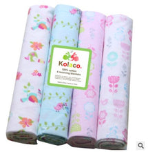 Load image into Gallery viewer, 4Pcs/Lot Baby Blankets Newborn Muslin Diapers 100% Cotton Baby Swaddle Blanket for Newborns Photography Kids Muslin Swaddle Wrap
