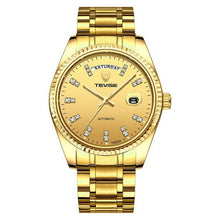 Load image into Gallery viewer, Tevise Men Luxury Golden Automatic Mechanical Watch Men Stainless steel Date Business Wristwatch Relogio Masculino
