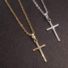 Load image into Gallery viewer, Fashion Female Cross Pendants Gold Black Color Crystal Jesus Cross Pendant Necklace Jewelry For Men/Women Wholesale
