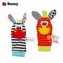 Load image into Gallery viewer, Sozzy Baby Rattles Soft Plush Toys 4 piece
