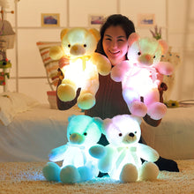 Load image into Gallery viewer, 50cm Creative Light Up LED Teddy Bear Stuffed Animals Plush Toy Colorful Glowing   Christmas Gift for Kids Pillow
