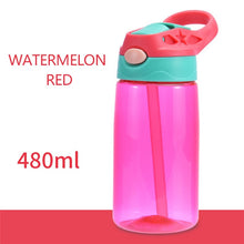 Load image into Gallery viewer, 480ml Kids Water Bottle with Straw Lid And Handle
