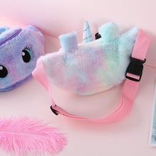 Load image into Gallery viewer, Cute Unicorn Children&#39;s Fanny Pack Girls Waist Bag Plush Toys Belt Gradient Color Chest Bag Cartoon Coin Purse Travel Chest Bag
