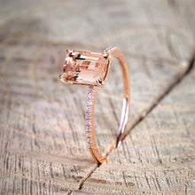 Load image into Gallery viewer, 2Pcs Ring/Set Rose Gold Filled White Crystal Zircon Wedding Engagement Ring Size 6-10
