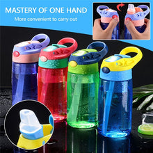 Load image into Gallery viewer, 480ml Kids Water Bottle with Straw Lid And Handle
