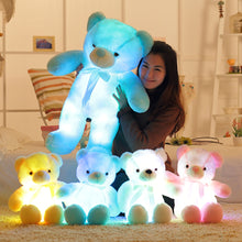 Load image into Gallery viewer, 50cm Creative Light Up LED Teddy Bear Stuffed Animals Plush Toy Colorful Glowing   Christmas Gift for Kids Pillow
