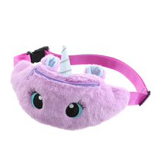 Load image into Gallery viewer, Cute Unicorn Children&#39;s Fanny Pack Girls Waist Bag Plush Toys Belt Gradient Color Chest Bag Cartoon Coin Purse Travel Chest Bag
